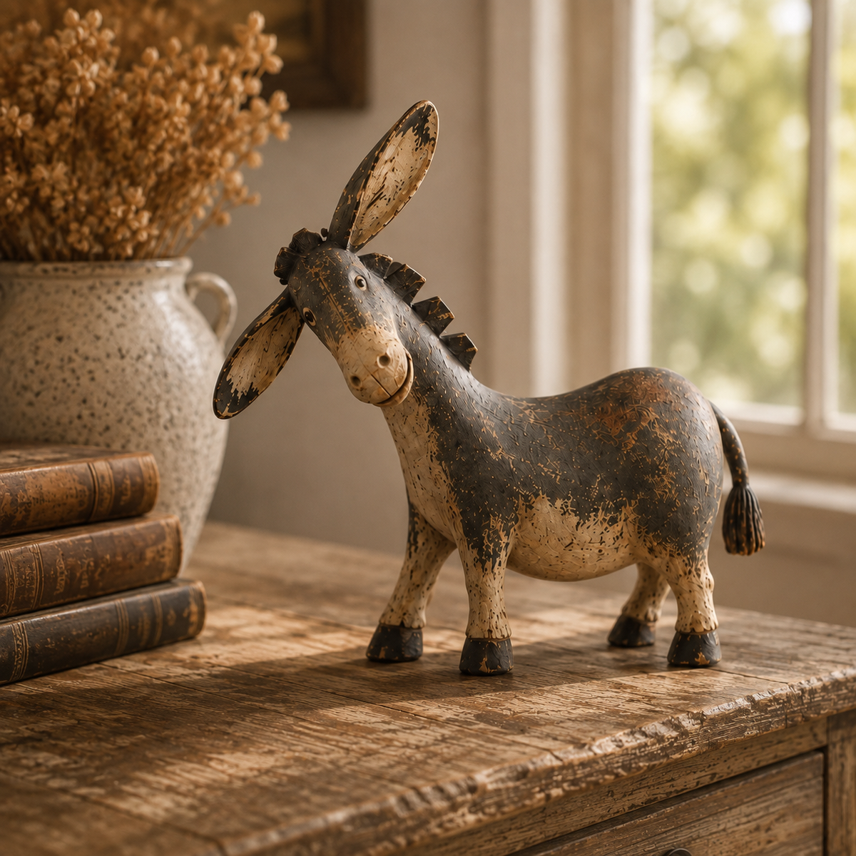 Rustic Donkey Figurine