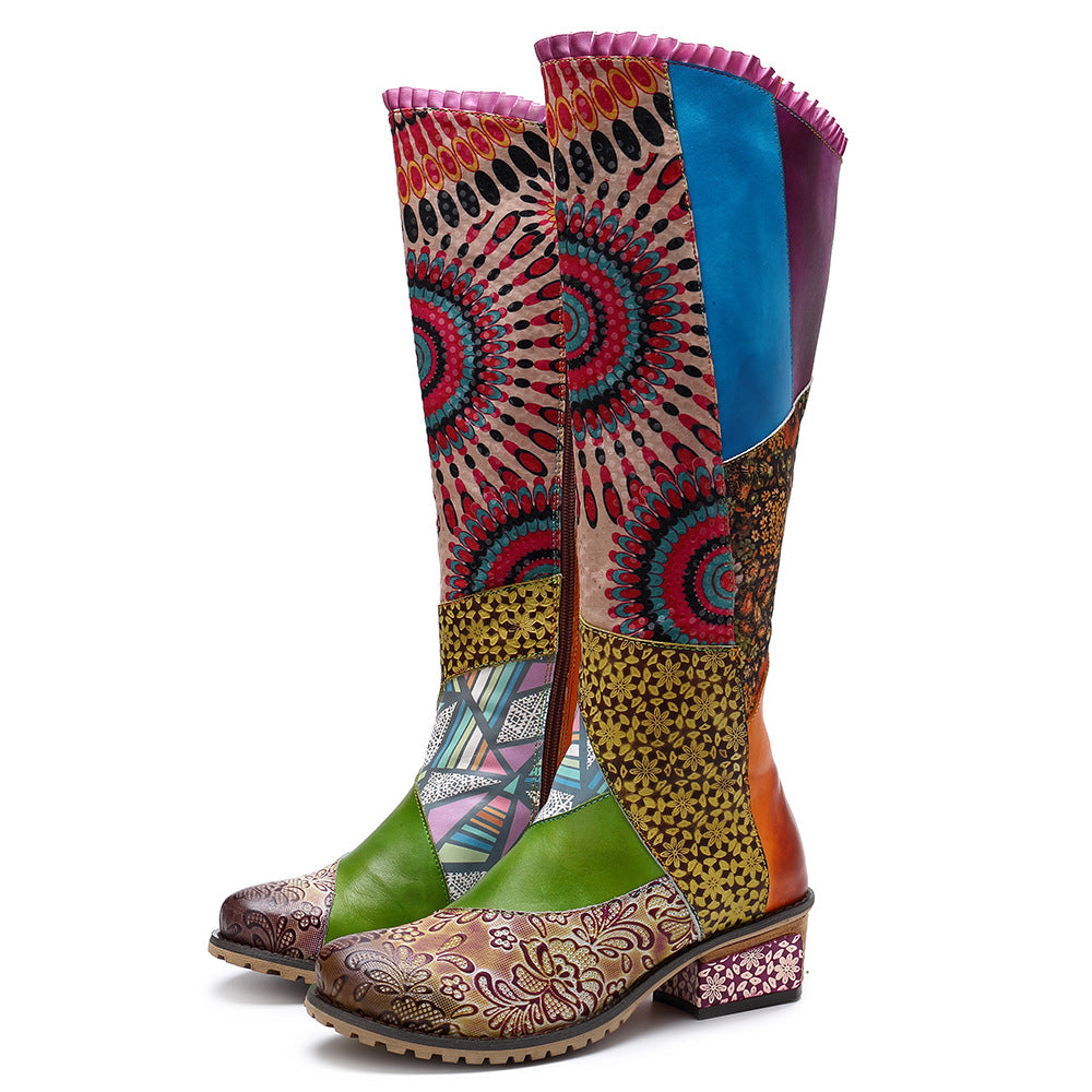 Casual Retro Leather Boots — Tall Boots