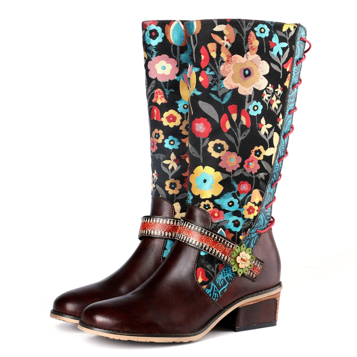 Casual Retro Leather Boots — Tall Tube Boots