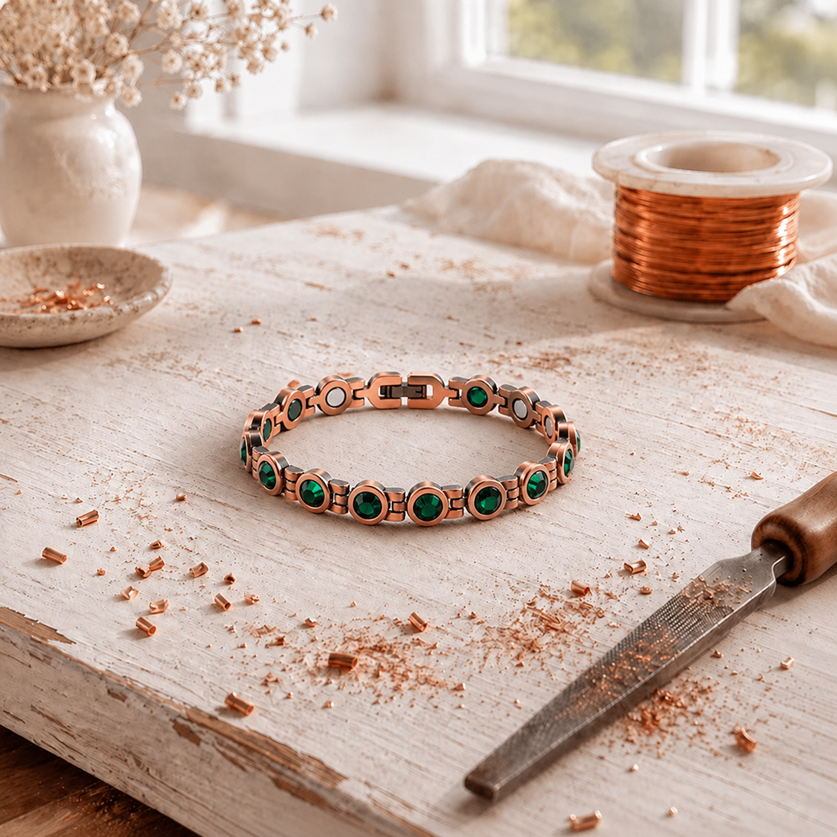 Lily & Chloe Roselle Copper Crystal Bracelet