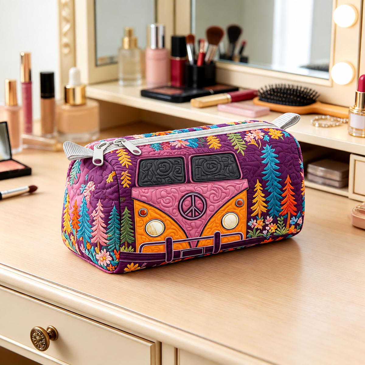 BLOOMRIDE | FLORAL FOREST CAMPER COSMETIC BAG