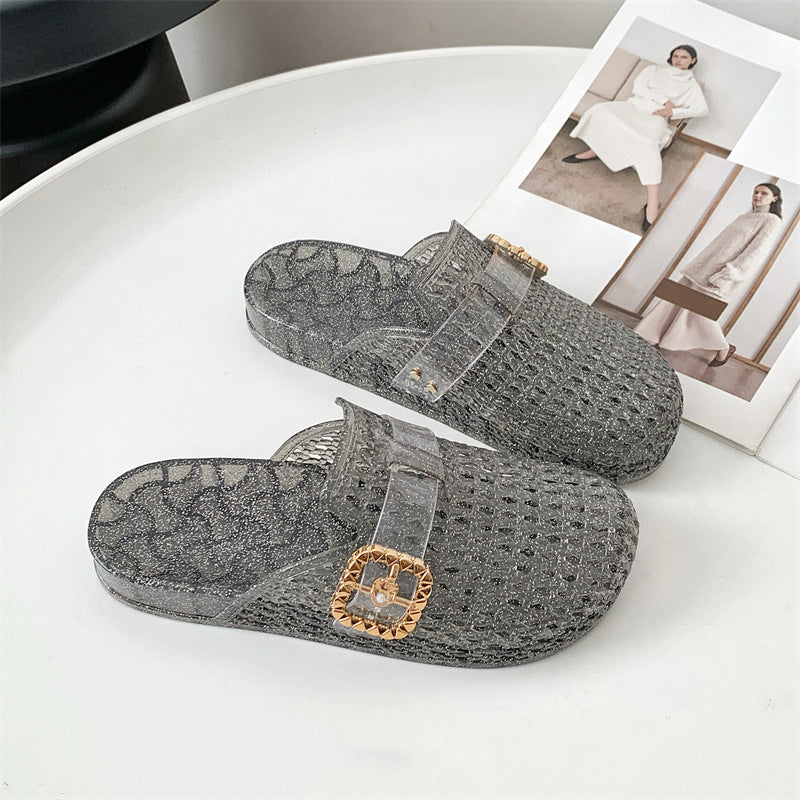 Crystal Openwork Women's Shoes