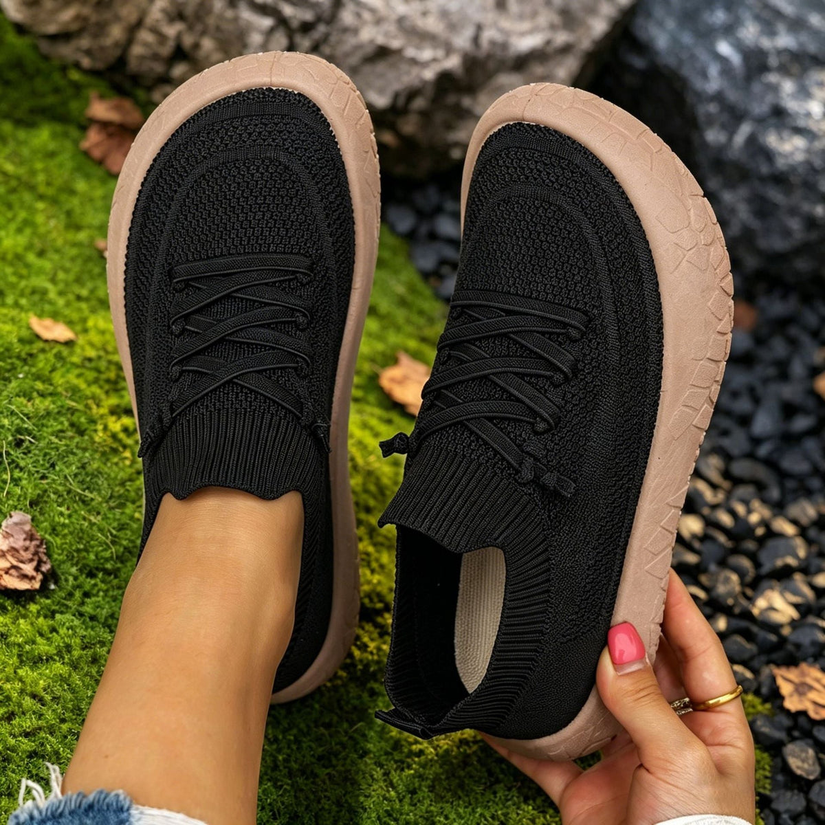 Lightweight slip-on sneakers