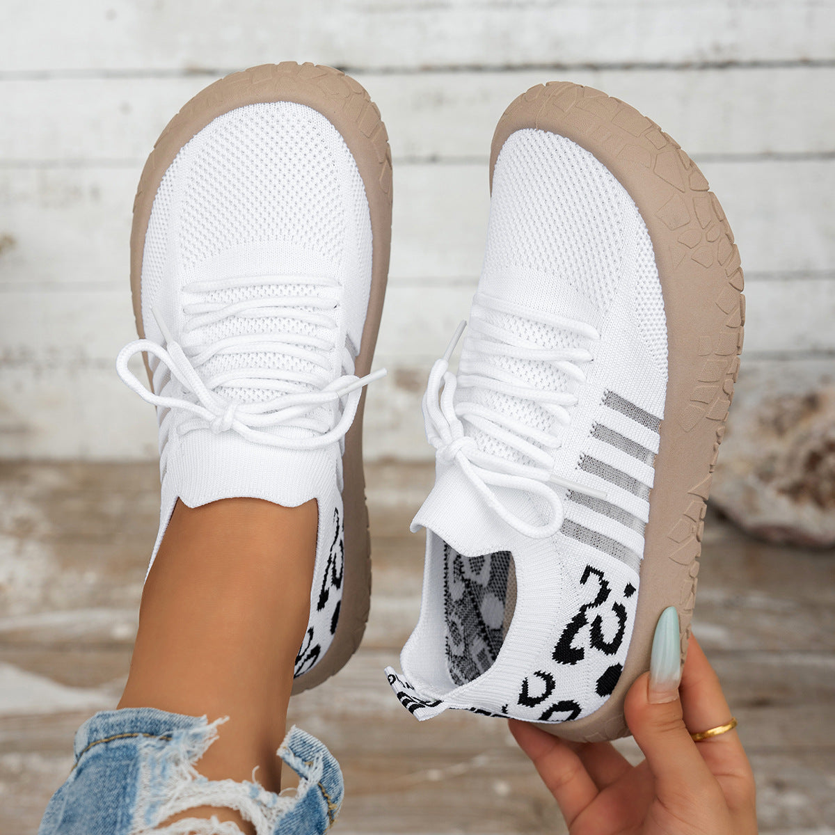 Women Knit Slip On Shoes