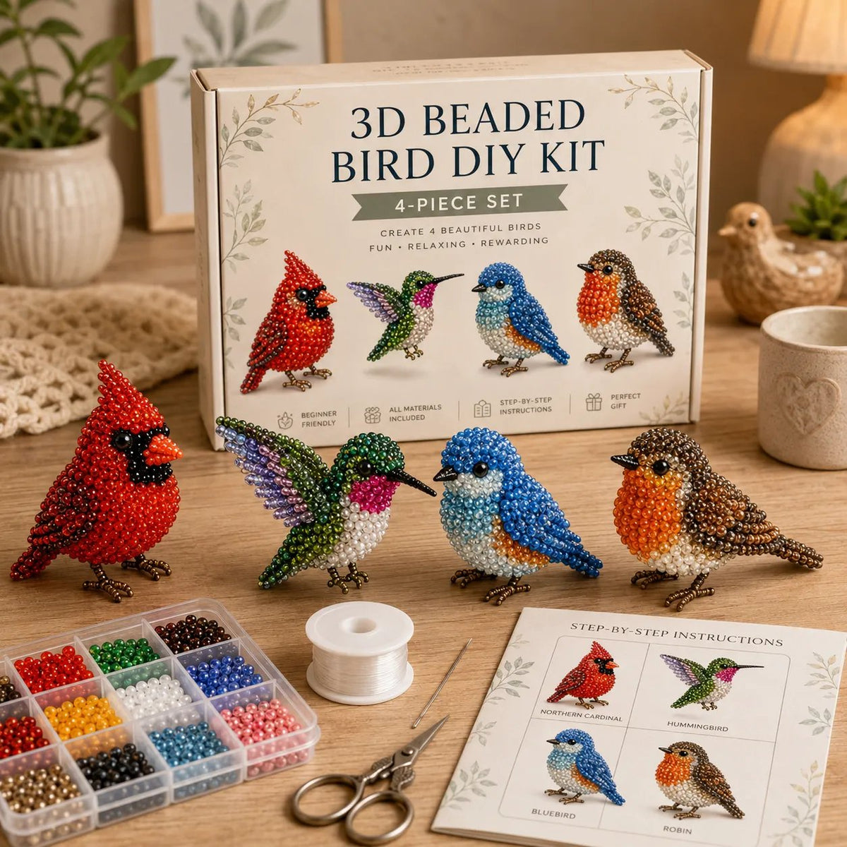 3D Beaded Animals DIY Craft Kit