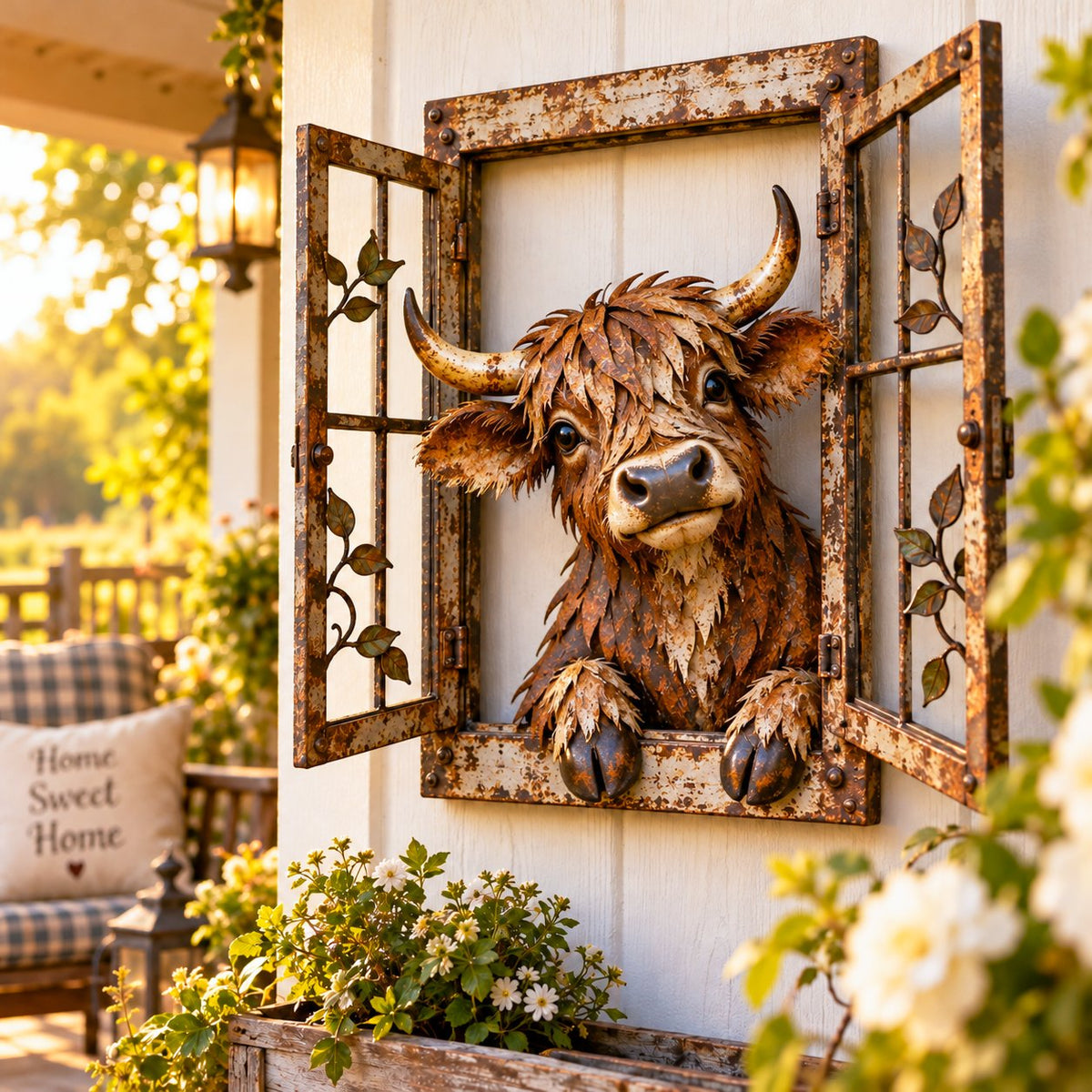 Rustic Peek-A-Boo Animal Window