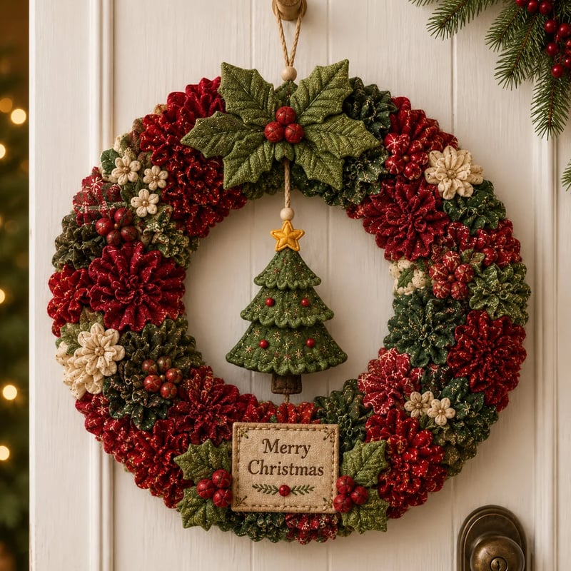 DIY Christmas Wreath Kit — Handmade Door Decoration