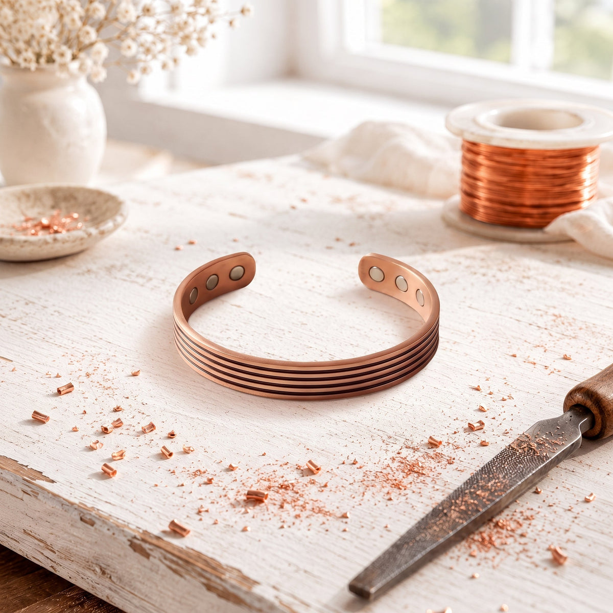 Lily & Chloe Stria Copper Bracelet