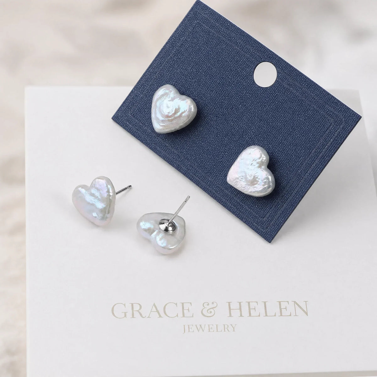 Premium Pearl Heart Earrings