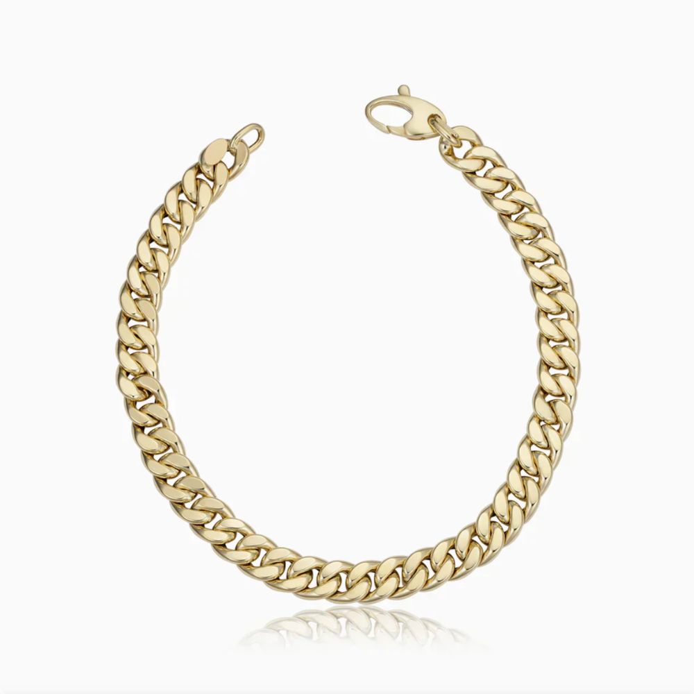 Classic Cuban Gold-Tone Bracelet