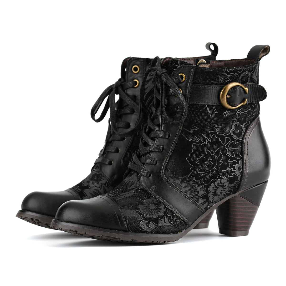 Timeless Grace Lace-Up Ankle Boots